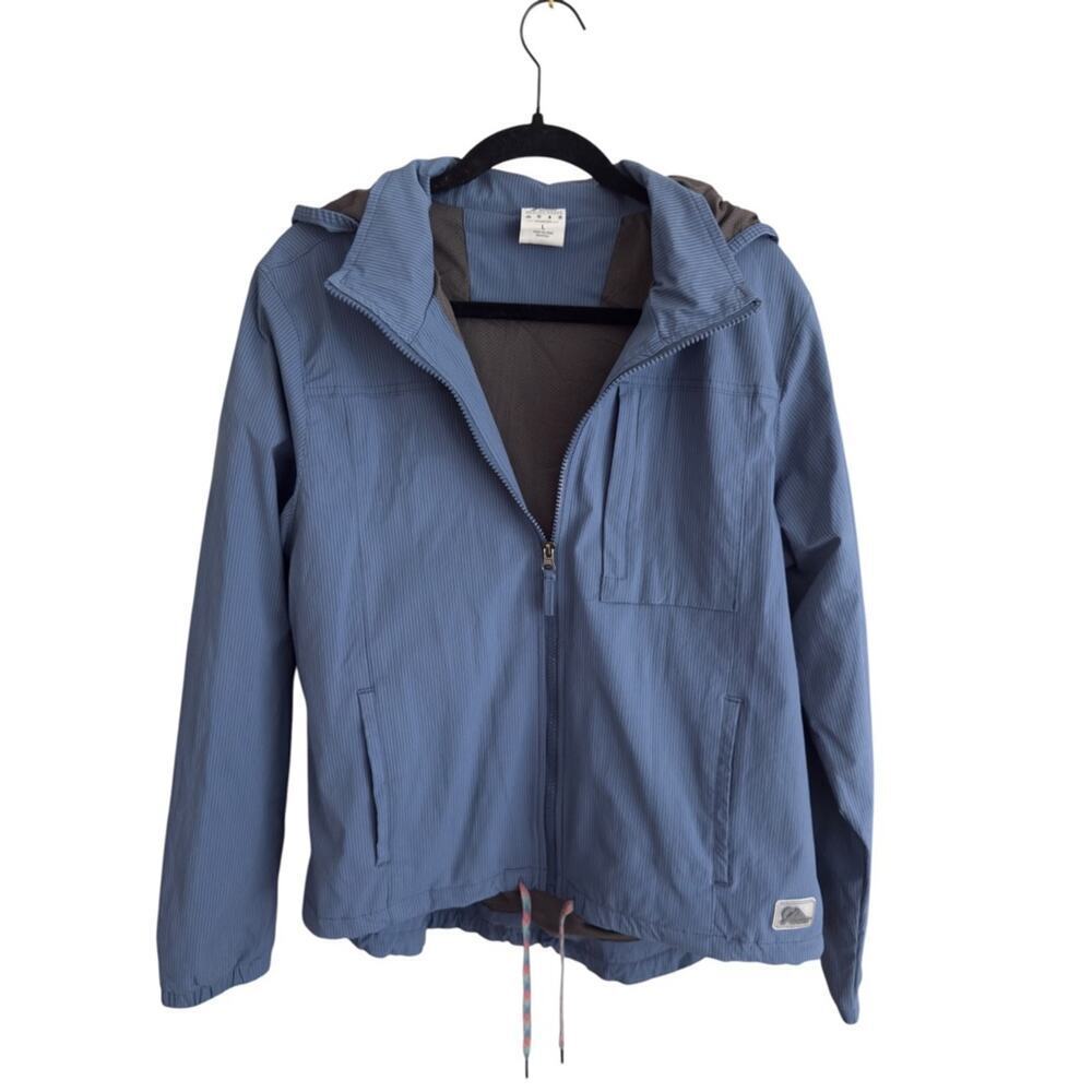 Blue Gorpcore Lightweight Windbreaker Jacket Hooded Hiking Outdoor L - Picture 6 of 16